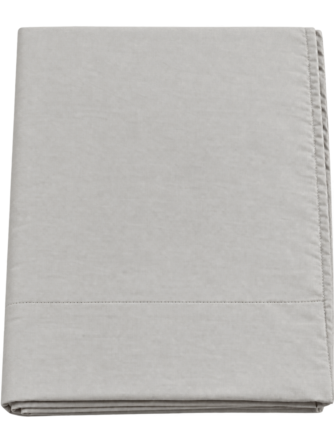 Gray flat sheet hem detail