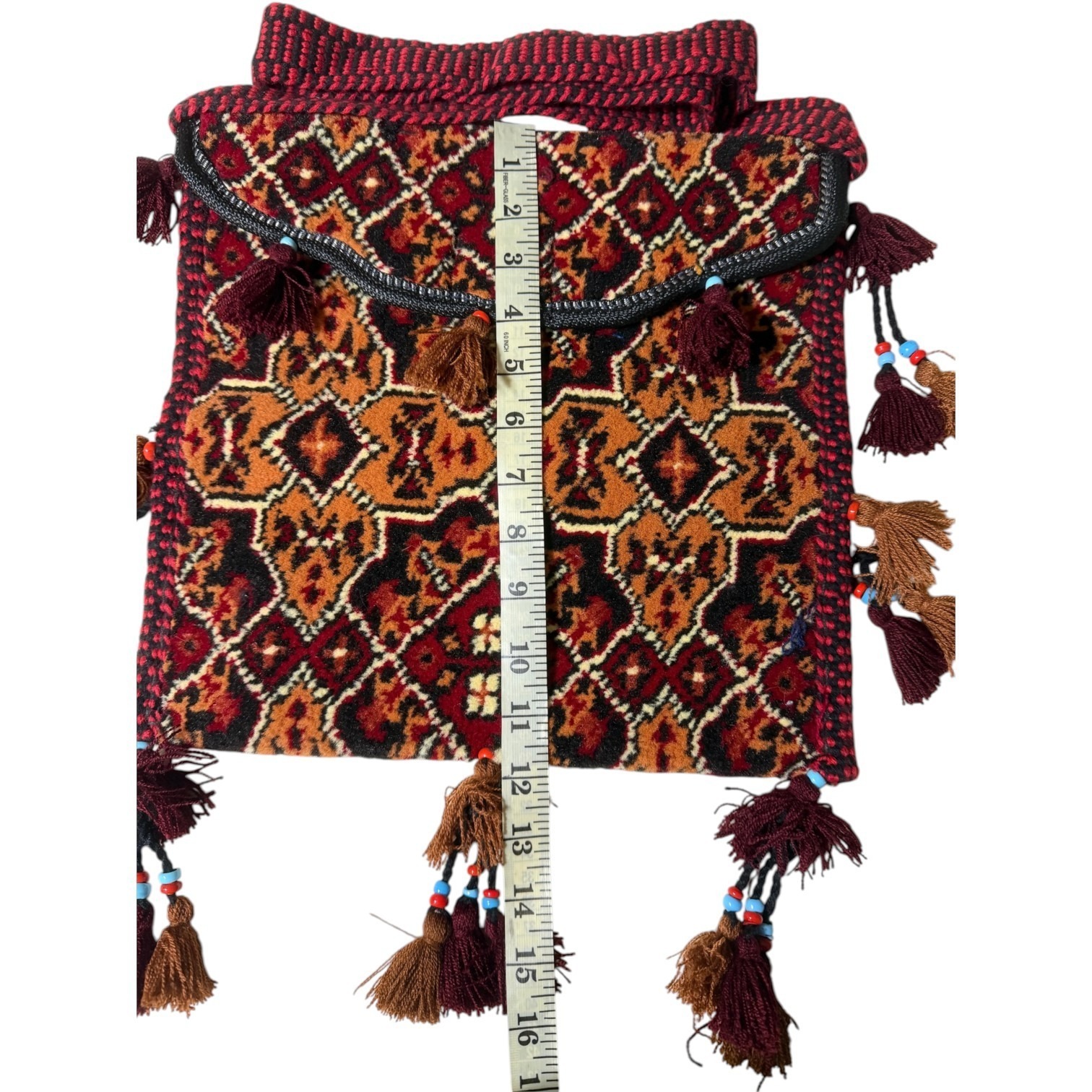Vintage tribal textile wall hanging, view 4
