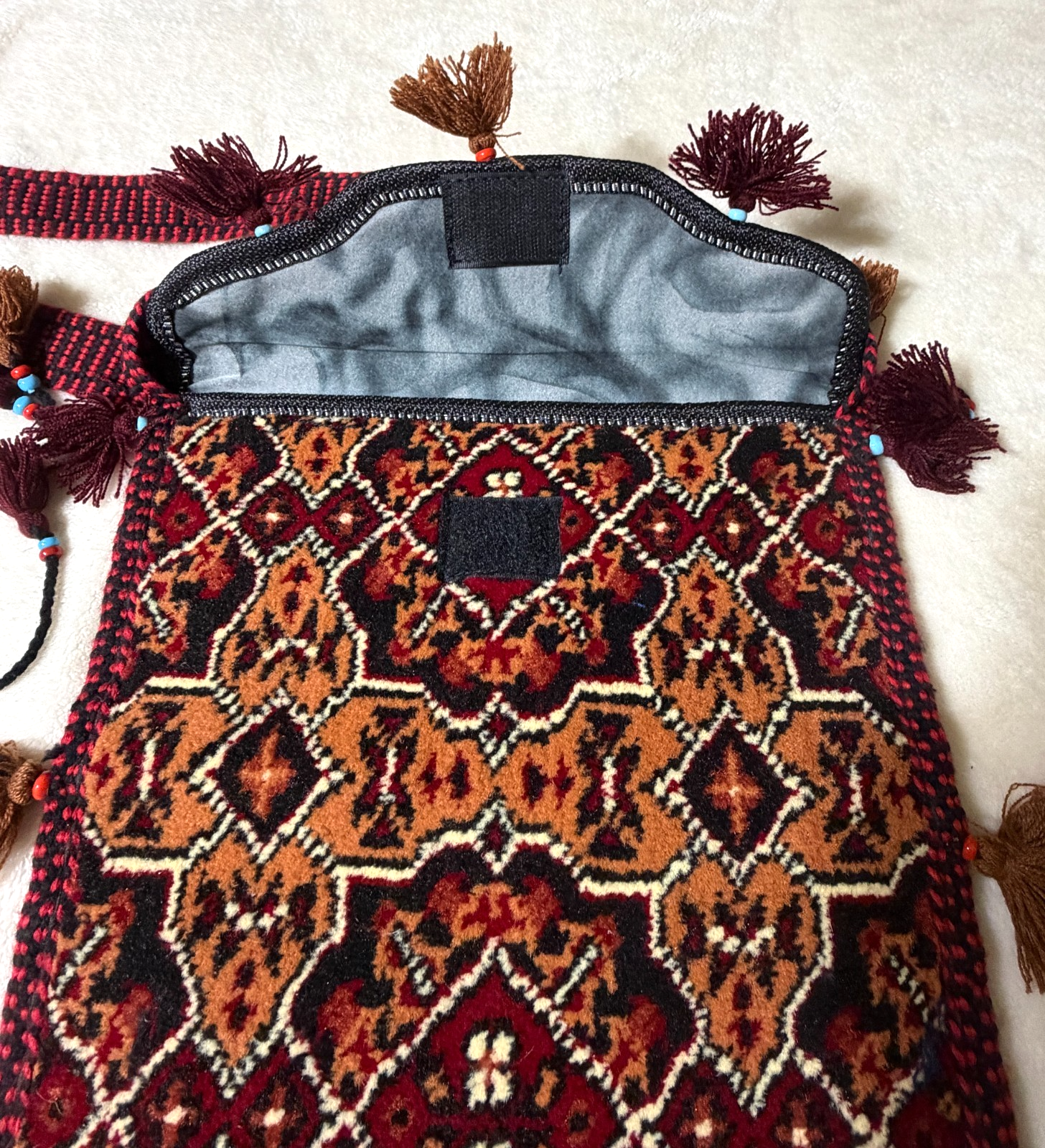 Vintage tribal textile wall hanging, view 3