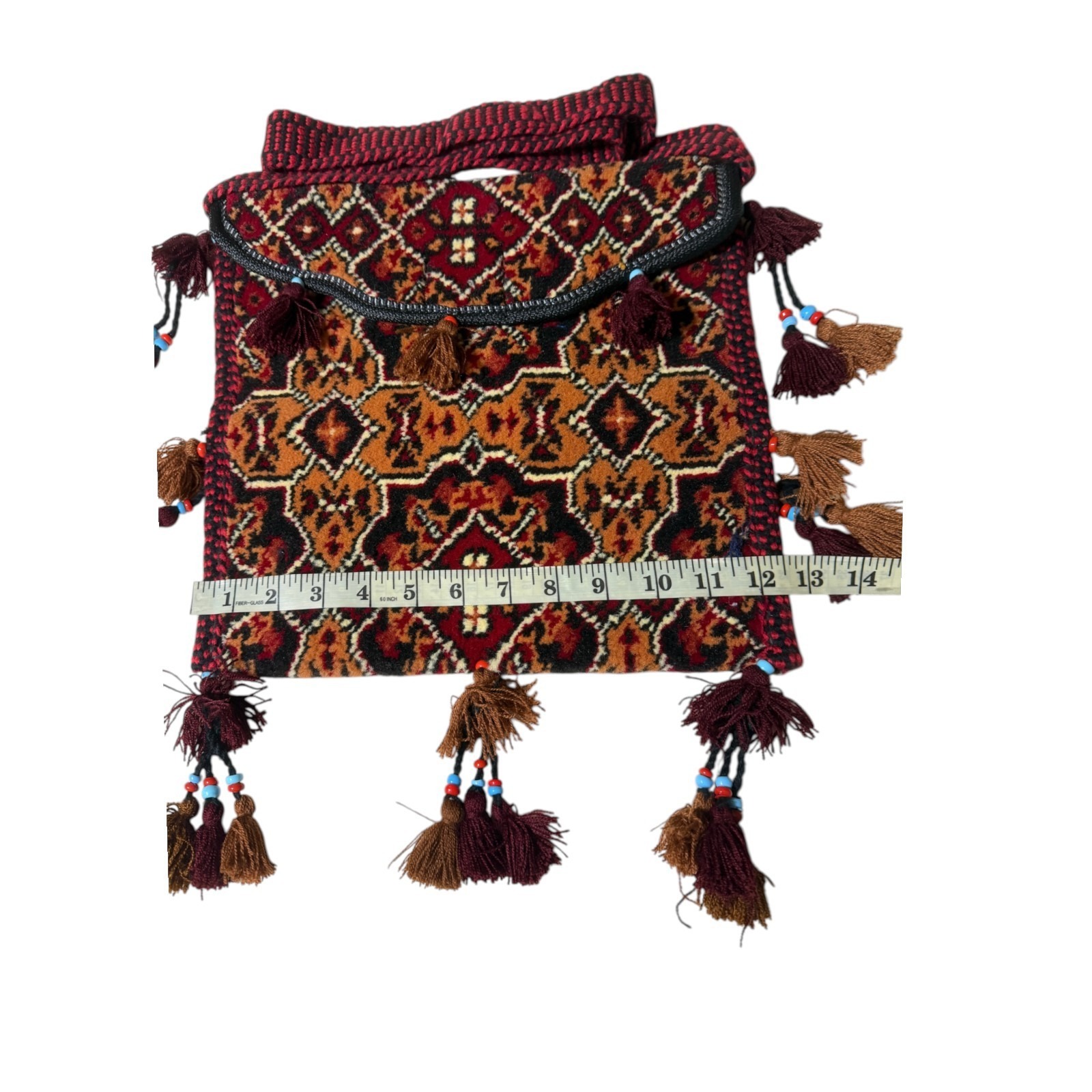 Vintage tribal textile wall hanging, view 5