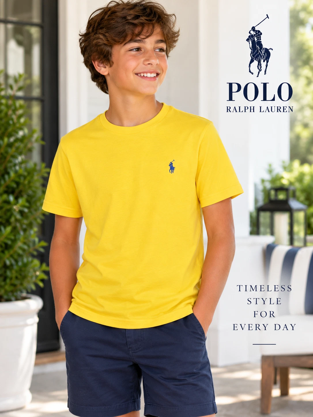 Polo Ralph Lauren boys’ yellow T-shirt, view 1